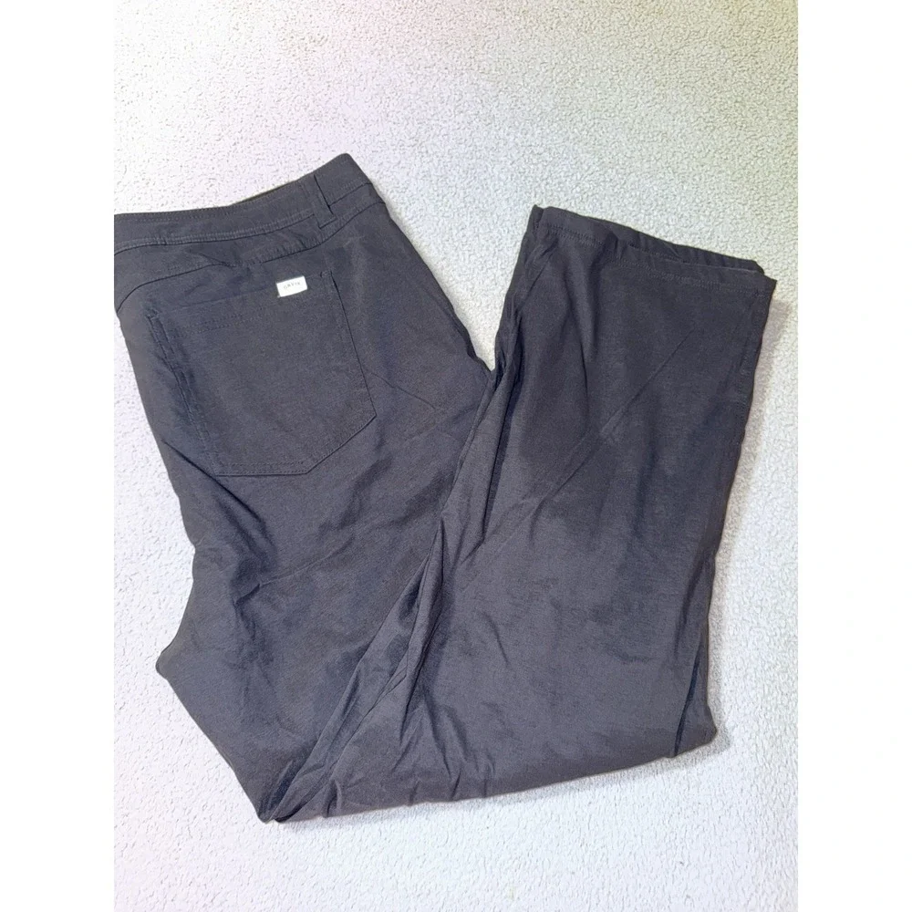 ORVIS Fleece Lined Pants Black Stretch Men's Size 40x30 Fishing Water Repellent